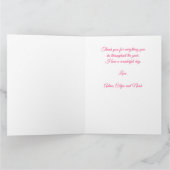 Foto Collage Roze Script Typografie Groot Persoonl Kaart (Binnen)