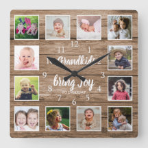 Foto Collage Rustic Barn Wood Grandchildren Quote