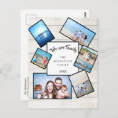 Foto Collage Rustic We zijn familie Briefkaart (Voorkant / Achterkant)