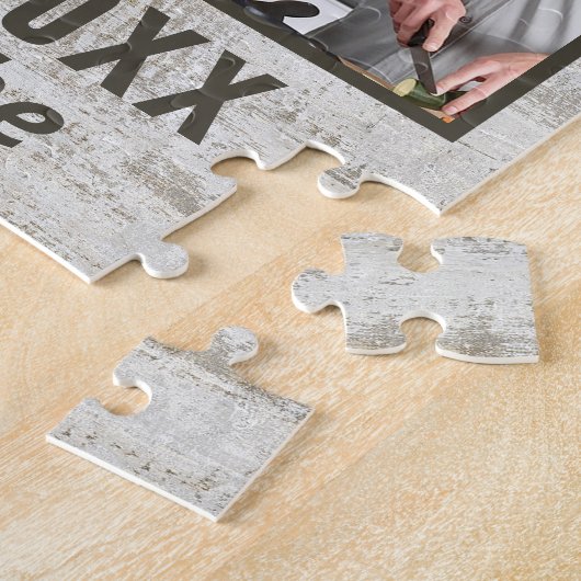 Foto Collage Rustic Wood Aangepaste reeks Pic Squa Legpuzzel (Zijkant)