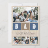 Foto Collage Rustic Wood Pattern Vaderdag Kaart (Voorkant)