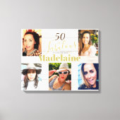 Foto Collage Rustiek Eenvoudig 50 Fabulous Canvas Afdruk (Voorkant)
