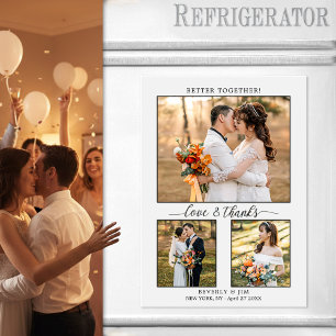 Foto Collage Script Weddenschap Bedankt Magnet