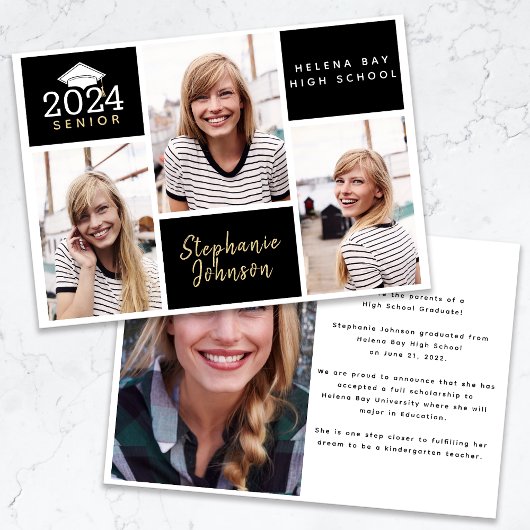 Foto Collage Senior Afstuderen Aankondiging
