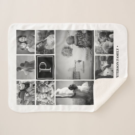 Foto Collage Sherpa Blanket Deken (Voorkant (horizontaal))