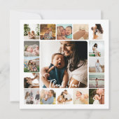 Foto Collage Simple Lijst Family Hartelijk dank Bedankkaart (Voorkant)