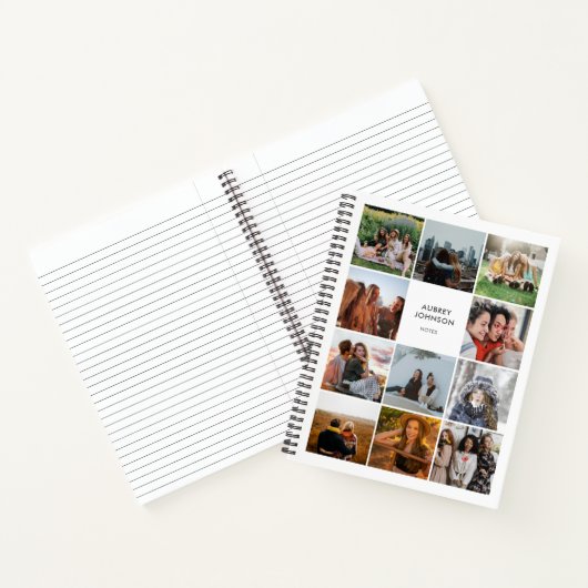 Foto-Collage Simple Moderne Notebook Notitieboek (Binnen)