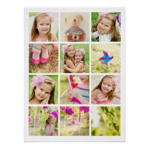 Foto Collage Sjabloon Aangepast Perfect Poster