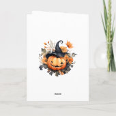 Foto Collage Skeleton Ghost Pet Halloween Kaart (Achterkant)