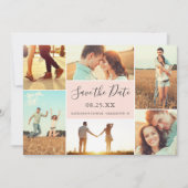 Foto Collage Sla de datum-platte kaart op | Peach (Voorkant)