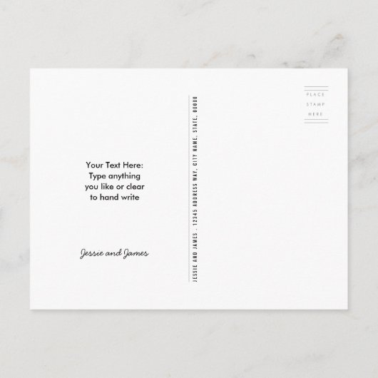 Foto Collage slaat de datum op Aankondigingskaart (Achterkant)