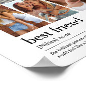 Foto-collage-souvenir voor beste vriendin poster (Hoek)