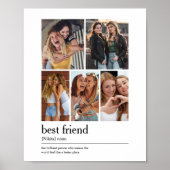 Foto-collage-souvenir voor beste vriendin poster (Voorkant)