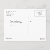 Foto Collage Spain Rustic Wedding "Gracias" Briefkaart (Achterkant)