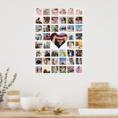 Foto collage, speciaal aangepast voor hart poster (Keuken)