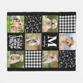 Foto Collage Speciaal Uniek Quilt Hondenliefhebber Fleece Deken (Voorkant (Horizontaal))
