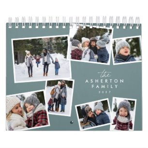 Foto-collage teal familie scrapbook kalender