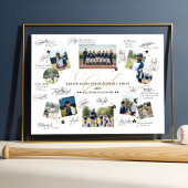 Foto Collage Team Handtekening Coach Erkenning Poster