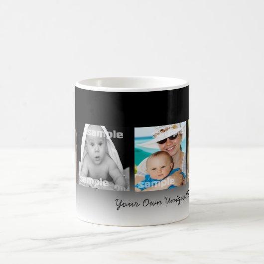 Foto Collage Tekst Foto Aangepast, aangepast Koffiemok (Center)