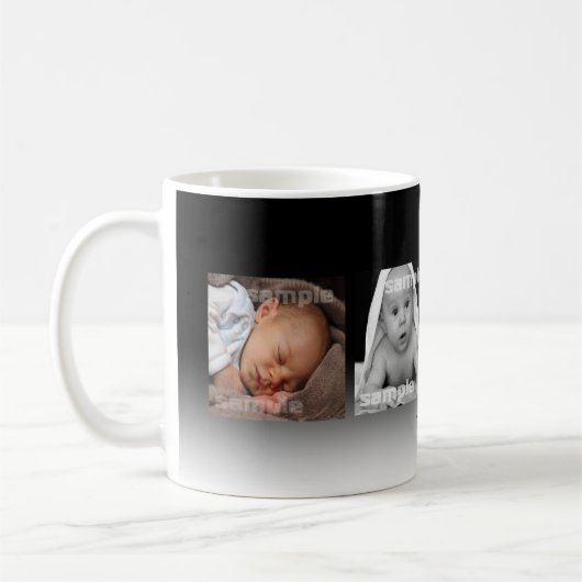 Foto Collage Tekst Foto Aangepast, aangepast Koffiemok (Links)