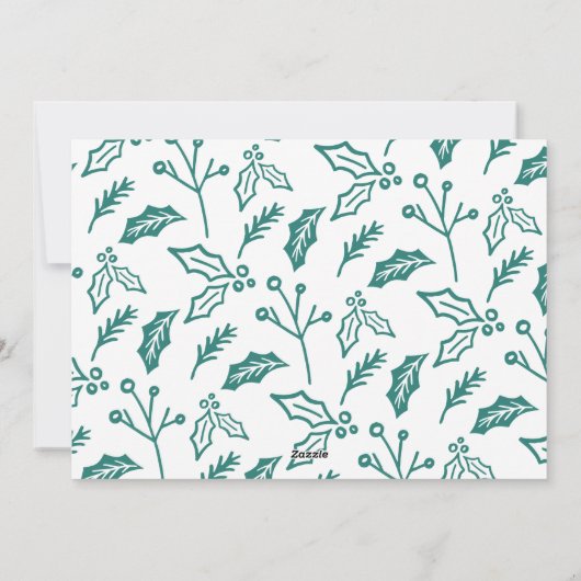 Foto Collage Thrill of Hope Foto Kerst Blauwgroen Feestdagenkaart (Achterkant)