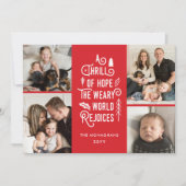 Foto: Collage Thrill of Hope Foto: Kerstrood Feestdagenkaart (Voorkant)