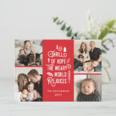 Foto: Collage Thrill of Hope Foto: Kerstrood Feestdagenkaart (Staand voorkant)