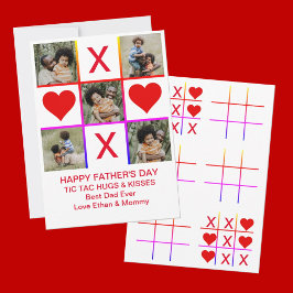 Foto Collage Tic Tac Toe Hugs Kisses Fathers Kaart