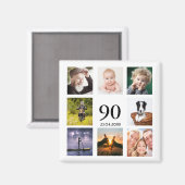 foto-collage uitnodiging 90ste verlichtingspartij magneet (Voorkant / Achterkant)