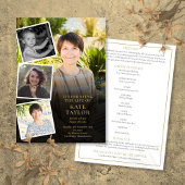 Foto-collage uitvaart rouwkaart programmaboek kaart