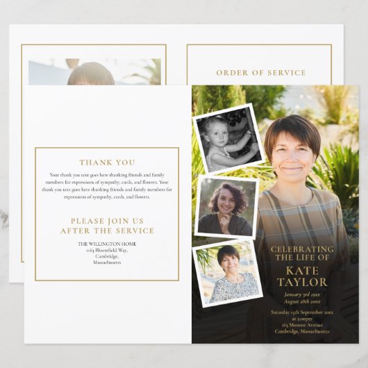 Foto-collage uitvaartprogramma (Voorkant / Achterkant)