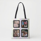 Foto Collage Uniek personaliseer 4 Foto's Tote Bag (Voorkant)