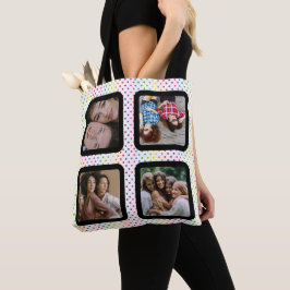 Foto Collage Uniek personaliseer 4 Foto's Tote Bag