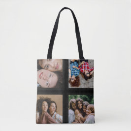 Foto Collage Uniek personaliseer 4 Foto's Tote Bag
