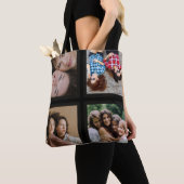 Foto Collage Uniek personaliseer 4 Foto's Tote Bag (Dichtbij)
