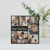 Foto Collage Vaderdag Beste vader ooit Kaart (Staand voorkant)