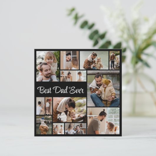 Foto Collage Vaderdag Beste vader ooit Kaart (Staand voorkant)