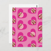 Foto Collage Valentijnsdag Hearts Roze Briefkaart (Voorkant / Achterkant)