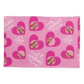 Foto Collage Valentijnsdag Hot Pink Hearts Kussensloop (Achterkant)