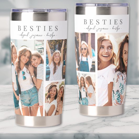 Foto Collage van Beste Vrienden Geïsoleerde Drinkbeker