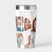 Foto Collage van Beste Vrienden Geïsoleerde Drinkbeker (Achterkant)