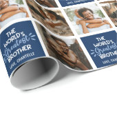 Foto-collage van de Beste Broer ter Wereld Cadeaupapier (Rol Hoek)