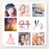 Foto collage van een 21e verpartij kartonnen onderzetters (Voorkant)