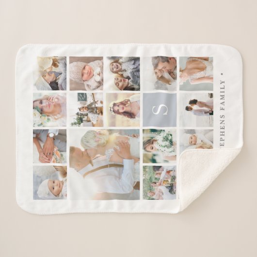 Foto-collage van Fog Gray Sherpa Deken (Voorkant (horizontaal))