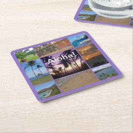 Foto Collage van Oahu, Hawaii Kartonnen Onderzetters