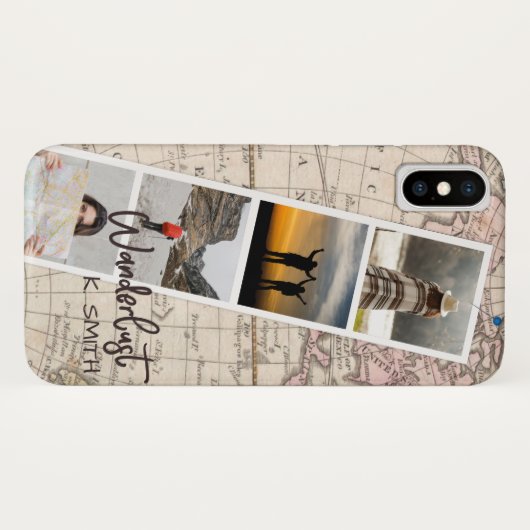 Foto Collage van reisherinneringen. Wanderlust. Case-Mate iPhone Case (Achterkant (horizontaal))