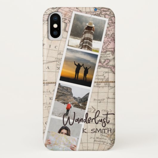 Foto Collage van reisherinneringen. Wanderlust. Case-Mate iPhone Case (Achterkant)