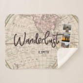 Foto Collage van reisherinneringen. Wanderlust. Sherpa Deken (Voorkant (horizontaal))