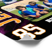 Foto-collage van spelers van het senior voetbaltea poster (Hoek)