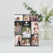 Foto-collage van vrienden uit het eindexamenjaar 2 briefkaart (Staand voorkant)